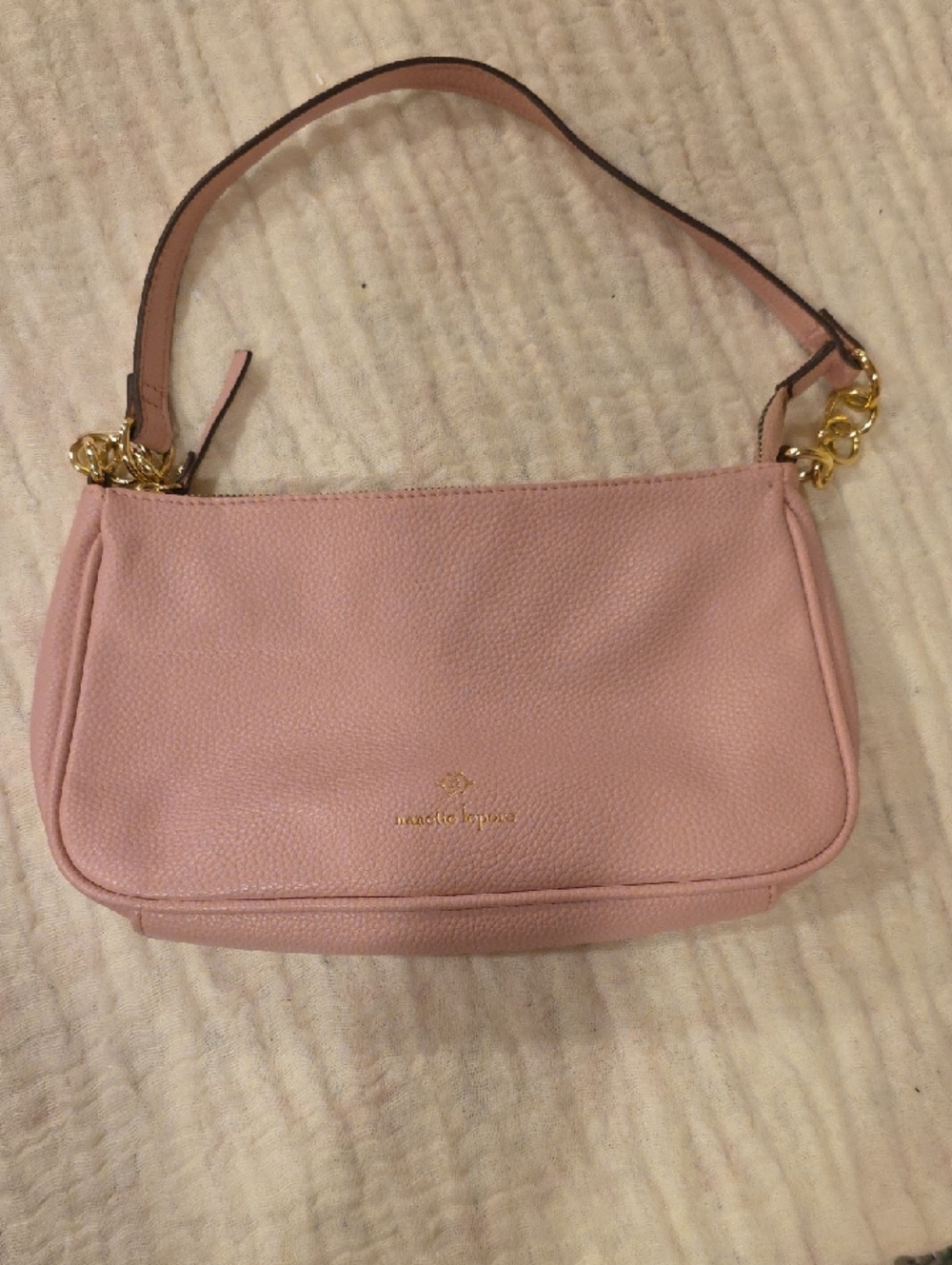Pink nanette lepore pink pebbled leather bag